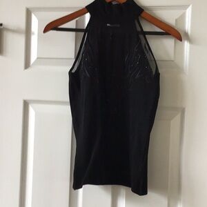 Cache Black Beaded Top Size S